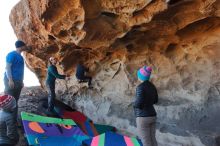 Bouldering in Hueco Tanks on 01/01/2020 with Blue Lizard Climbing and Yoga

Filename: SRM_20200101_1457570.jpg
Aperture: f/5.6
Shutter Speed: 1/250
Body: Canon EOS-1D Mark II
Lens: Canon EF 16-35mm f/2.8 L