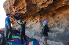 Bouldering in Hueco Tanks on 01/01/2020 with Blue Lizard Climbing and Yoga

Filename: SRM_20200101_1458160.jpg
Aperture: f/5.6
Shutter Speed: 1/250
Body: Canon EOS-1D Mark II
Lens: Canon EF 16-35mm f/2.8 L