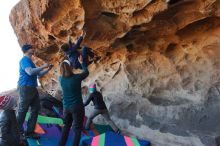 Bouldering in Hueco Tanks on 01/01/2020 with Blue Lizard Climbing and Yoga

Filename: SRM_20200101_1458460.jpg
Aperture: f/5.6
Shutter Speed: 1/250
Body: Canon EOS-1D Mark II
Lens: Canon EF 16-35mm f/2.8 L