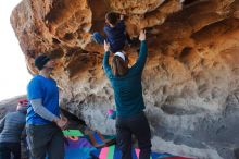 Bouldering in Hueco Tanks on 01/01/2020 with Blue Lizard Climbing and Yoga

Filename: SRM_20200101_1459020.jpg
Aperture: f/5.6
Shutter Speed: 1/250
Body: Canon EOS-1D Mark II
Lens: Canon EF 16-35mm f/2.8 L