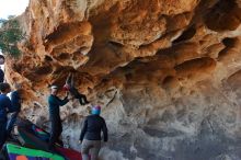 Bouldering in Hueco Tanks on 01/01/2020 with Blue Lizard Climbing and Yoga

Filename: SRM_20200101_1517220.jpg
Aperture: f/5.6
Shutter Speed: 1/250
Body: Canon EOS-1D Mark II
Lens: Canon EF 16-35mm f/2.8 L