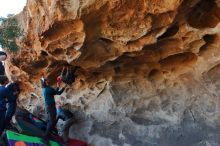 Bouldering in Hueco Tanks on 01/01/2020 with Blue Lizard Climbing and Yoga

Filename: SRM_20200101_1517251.jpg
Aperture: f/5.6
Shutter Speed: 1/250
Body: Canon EOS-1D Mark II
Lens: Canon EF 16-35mm f/2.8 L