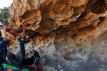 Bouldering in Hueco Tanks on 01/01/2020 with Blue Lizard Climbing and Yoga

Filename: SRM_20200101_1517290.jpg
Aperture: f/5.6
Shutter Speed: 1/250
Body: Canon EOS-1D Mark II
Lens: Canon EF 16-35mm f/2.8 L