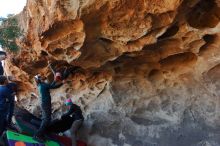 Bouldering in Hueco Tanks on 01/01/2020 with Blue Lizard Climbing and Yoga

Filename: SRM_20200101_1517291.jpg
Aperture: f/5.6
Shutter Speed: 1/250
Body: Canon EOS-1D Mark II
Lens: Canon EF 16-35mm f/2.8 L