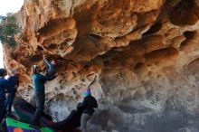 Bouldering in Hueco Tanks on 01/01/2020 with Blue Lizard Climbing and Yoga

Filename: SRM_20200101_1517310.jpg
Aperture: f/5.6
Shutter Speed: 1/250
Body: Canon EOS-1D Mark II
Lens: Canon EF 16-35mm f/2.8 L