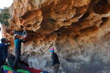 Bouldering in Hueco Tanks on 01/01/2020 with Blue Lizard Climbing and Yoga

Filename: SRM_20200101_1517380.jpg
Aperture: f/5.6
Shutter Speed: 1/250
Body: Canon EOS-1D Mark II
Lens: Canon EF 16-35mm f/2.8 L