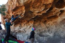 Bouldering in Hueco Tanks on 01/01/2020 with Blue Lizard Climbing and Yoga

Filename: SRM_20200101_1517490.jpg
Aperture: f/5.6
Shutter Speed: 1/250
Body: Canon EOS-1D Mark II
Lens: Canon EF 16-35mm f/2.8 L