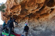 Bouldering in Hueco Tanks on 01/01/2020 with Blue Lizard Climbing and Yoga

Filename: SRM_20200101_1521040.jpg
Aperture: f/5.6
Shutter Speed: 1/250
Body: Canon EOS-1D Mark II
Lens: Canon EF 16-35mm f/2.8 L