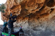 Bouldering in Hueco Tanks on 01/01/2020 with Blue Lizard Climbing and Yoga

Filename: SRM_20200101_1521180.jpg
Aperture: f/5.6
Shutter Speed: 1/250
Body: Canon EOS-1D Mark II
Lens: Canon EF 16-35mm f/2.8 L