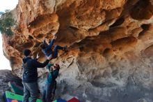 Bouldering in Hueco Tanks on 01/01/2020 with Blue Lizard Climbing and Yoga

Filename: SRM_20200101_1521290.jpg
Aperture: f/5.6
Shutter Speed: 1/250
Body: Canon EOS-1D Mark II
Lens: Canon EF 16-35mm f/2.8 L