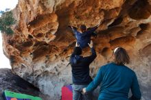 Bouldering in Hueco Tanks on 01/01/2020 with Blue Lizard Climbing and Yoga

Filename: SRM_20200101_1521490.jpg
Aperture: f/5.6
Shutter Speed: 1/250
Body: Canon EOS-1D Mark II
Lens: Canon EF 16-35mm f/2.8 L