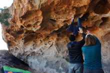 Bouldering in Hueco Tanks on 01/01/2020 with Blue Lizard Climbing and Yoga

Filename: SRM_20200101_1521580.jpg
Aperture: f/5.6
Shutter Speed: 1/250
Body: Canon EOS-1D Mark II
Lens: Canon EF 16-35mm f/2.8 L