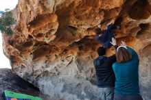 Bouldering in Hueco Tanks on 01/01/2020 with Blue Lizard Climbing and Yoga

Filename: SRM_20200101_1521590.jpg
Aperture: f/5.6
Shutter Speed: 1/250
Body: Canon EOS-1D Mark II
Lens: Canon EF 16-35mm f/2.8 L