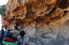 Bouldering in Hueco Tanks on 01/01/2020 with Blue Lizard Climbing and Yoga

Filename: SRM_20200101_1528330.jpg
Aperture: f/5.6
Shutter Speed: 1/250
Body: Canon EOS-1D Mark II
Lens: Canon EF 16-35mm f/2.8 L