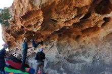 Bouldering in Hueco Tanks on 01/01/2020 with Blue Lizard Climbing and Yoga

Filename: SRM_20200101_1528580.jpg
Aperture: f/5.6
Shutter Speed: 1/250
Body: Canon EOS-1D Mark II
Lens: Canon EF 16-35mm f/2.8 L