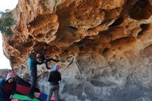 Bouldering in Hueco Tanks on 01/01/2020 with Blue Lizard Climbing and Yoga

Filename: SRM_20200101_1529030.jpg
Aperture: f/5.6
Shutter Speed: 1/250
Body: Canon EOS-1D Mark II
Lens: Canon EF 16-35mm f/2.8 L