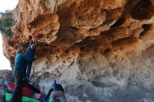 Bouldering in Hueco Tanks on 01/01/2020 with Blue Lizard Climbing and Yoga

Filename: SRM_20200101_1529330.jpg
Aperture: f/5.6
Shutter Speed: 1/250
Body: Canon EOS-1D Mark II
Lens: Canon EF 16-35mm f/2.8 L