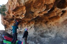 Bouldering in Hueco Tanks on 01/01/2020 with Blue Lizard Climbing and Yoga

Filename: SRM_20200101_1532560.jpg
Aperture: f/5.6
Shutter Speed: 1/250
Body: Canon EOS-1D Mark II
Lens: Canon EF 16-35mm f/2.8 L