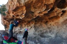 Bouldering in Hueco Tanks on 01/01/2020 with Blue Lizard Climbing and Yoga

Filename: SRM_20200101_1533000.jpg
Aperture: f/5.6
Shutter Speed: 1/250
Body: Canon EOS-1D Mark II
Lens: Canon EF 16-35mm f/2.8 L