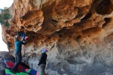 Bouldering in Hueco Tanks on 01/01/2020 with Blue Lizard Climbing and Yoga

Filename: SRM_20200101_1533040.jpg
Aperture: f/5.6
Shutter Speed: 1/250
Body: Canon EOS-1D Mark II
Lens: Canon EF 16-35mm f/2.8 L