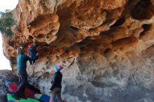 Bouldering in Hueco Tanks on 01/01/2020 with Blue Lizard Climbing and Yoga

Filename: SRM_20200101_1533060.jpg
Aperture: f/5.6
Shutter Speed: 1/250
Body: Canon EOS-1D Mark II
Lens: Canon EF 16-35mm f/2.8 L