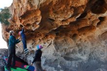 Bouldering in Hueco Tanks on 01/01/2020 with Blue Lizard Climbing and Yoga

Filename: SRM_20200101_1533100.jpg
Aperture: f/5.6
Shutter Speed: 1/250
Body: Canon EOS-1D Mark II
Lens: Canon EF 16-35mm f/2.8 L