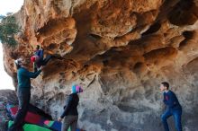 Bouldering in Hueco Tanks on 01/01/2020 with Blue Lizard Climbing and Yoga

Filename: SRM_20200101_1533260.jpg
Aperture: f/5.6
Shutter Speed: 1/250
Body: Canon EOS-1D Mark II
Lens: Canon EF 16-35mm f/2.8 L