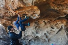 Bouldering in Hueco Tanks on 01/01/2020 with Blue Lizard Climbing and Yoga

Filename: SRM_20200101_1539270.jpg
Aperture: f/3.5
Shutter Speed: 1/250
Body: Canon EOS-1D Mark II
Lens: Canon EF 50mm f/1.8 II