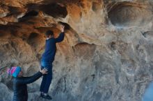 Bouldering in Hueco Tanks on 01/01/2020 with Blue Lizard Climbing and Yoga

Filename: SRM_20200101_1540330.jpg
Aperture: f/4.0
Shutter Speed: 1/250
Body: Canon EOS-1D Mark II
Lens: Canon EF 50mm f/1.8 II