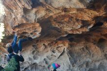 Bouldering in Hueco Tanks on 01/01/2020 with Blue Lizard Climbing and Yoga

Filename: SRM_20200101_1542030.jpg
Aperture: f/3.5
Shutter Speed: 1/250
Body: Canon EOS-1D Mark II
Lens: Canon EF 50mm f/1.8 II