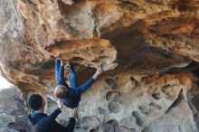 Bouldering in Hueco Tanks on 01/01/2020 with Blue Lizard Climbing and Yoga

Filename: SRM_20200101_1544300.jpg
Aperture: f/3.5
Shutter Speed: 1/250
Body: Canon EOS-1D Mark II
Lens: Canon EF 50mm f/1.8 II