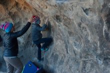 Bouldering in Hueco Tanks on 01/01/2020 with Blue Lizard Climbing and Yoga

Filename: SRM_20200101_1546440.jpg
Aperture: f/4.0
Shutter Speed: 1/250
Body: Canon EOS-1D Mark II
Lens: Canon EF 50mm f/1.8 II