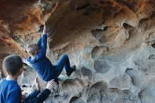 Bouldering in Hueco Tanks on 01/01/2020 with Blue Lizard Climbing and Yoga

Filename: SRM_20200101_1554050.jpg
Aperture: f/2.8
Shutter Speed: 1/250
Body: Canon EOS-1D Mark II
Lens: Canon EF 50mm f/1.8 II