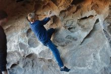 Bouldering in Hueco Tanks on 01/01/2020 with Blue Lizard Climbing and Yoga

Filename: SRM_20200101_1554210.jpg
Aperture: f/2.5
Shutter Speed: 1/250
Body: Canon EOS-1D Mark II
Lens: Canon EF 50mm f/1.8 II