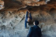 Bouldering in Hueco Tanks on 01/01/2020 with Blue Lizard Climbing and Yoga

Filename: SRM_20200101_1554460.jpg
Aperture: f/4.5
Shutter Speed: 1/250
Body: Canon EOS-1D Mark II
Lens: Canon EF 50mm f/1.8 II