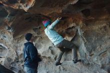 Bouldering in Hueco Tanks on 01/01/2020 with Blue Lizard Climbing and Yoga

Filename: SRM_20200101_1605400.jpg
Aperture: f/4.5
Shutter Speed: 1/250
Body: Canon EOS-1D Mark II
Lens: Canon EF 50mm f/1.8 II