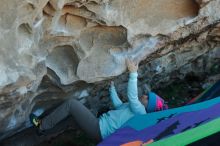 Bouldering in Hueco Tanks on 01/01/2020 with Blue Lizard Climbing and Yoga

Filename: SRM_20200101_1618500.jpg
Aperture: f/4.5
Shutter Speed: 1/250
Body: Canon EOS-1D Mark II
Lens: Canon EF 50mm f/1.8 II