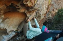 Bouldering in Hueco Tanks on 01/01/2020 with Blue Lizard Climbing and Yoga

Filename: SRM_20200101_1619500.jpg
Aperture: f/4.5
Shutter Speed: 1/320
Body: Canon EOS-1D Mark II
Lens: Canon EF 50mm f/1.8 II