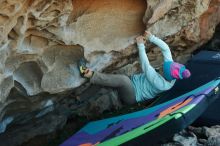 Bouldering in Hueco Tanks on 01/01/2020 with Blue Lizard Climbing and Yoga

Filename: SRM_20200101_1623120.jpg
Aperture: f/4.0
Shutter Speed: 1/320
Body: Canon EOS-1D Mark II
Lens: Canon EF 50mm f/1.8 II