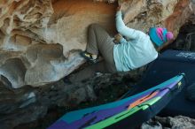 Bouldering in Hueco Tanks on 01/01/2020 with Blue Lizard Climbing and Yoga

Filename: SRM_20200101_1623190.jpg
Aperture: f/4.5
Shutter Speed: 1/320
Body: Canon EOS-1D Mark II
Lens: Canon EF 50mm f/1.8 II