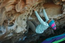 Bouldering in Hueco Tanks on 01/01/2020 with Blue Lizard Climbing and Yoga

Filename: SRM_20200101_1628580.jpg
Aperture: f/3.2
Shutter Speed: 1/320
Body: Canon EOS-1D Mark II
Lens: Canon EF 50mm f/1.8 II