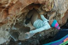 Bouldering in Hueco Tanks on 01/01/2020 with Blue Lizard Climbing and Yoga

Filename: SRM_20200101_1629120.jpg
Aperture: f/3.2
Shutter Speed: 1/320
Body: Canon EOS-1D Mark II
Lens: Canon EF 50mm f/1.8 II