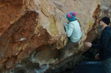 Bouldering in Hueco Tanks on 01/01/2020 with Blue Lizard Climbing and Yoga

Filename: SRM_20200101_1629450.jpg
Aperture: f/4.0
Shutter Speed: 1/320
Body: Canon EOS-1D Mark II
Lens: Canon EF 50mm f/1.8 II