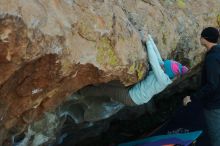 Bouldering in Hueco Tanks on 01/01/2020 with Blue Lizard Climbing and Yoga

Filename: SRM_20200101_1636510.jpg
Aperture: f/4.5
Shutter Speed: 1/250
Body: Canon EOS-1D Mark II
Lens: Canon EF 50mm f/1.8 II