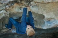 Bouldering in Hueco Tanks on 01/01/2020 with Blue Lizard Climbing and Yoga

Filename: SRM_20200101_1637550.jpg
Aperture: f/2.5
Shutter Speed: 1/250
Body: Canon EOS-1D Mark II
Lens: Canon EF 50mm f/1.8 II