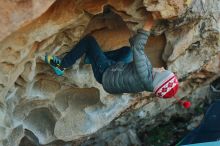 Bouldering in Hueco Tanks on 01/01/2020 with Blue Lizard Climbing and Yoga

Filename: SRM_20200101_1641220.jpg
Aperture: f/3.2
Shutter Speed: 1/250
Body: Canon EOS-1D Mark II
Lens: Canon EF 50mm f/1.8 II