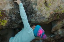 Bouldering in Hueco Tanks on 01/01/2020 with Blue Lizard Climbing and Yoga

Filename: SRM_20200101_1643000.jpg
Aperture: f/5.6
Shutter Speed: 1/250
Body: Canon EOS-1D Mark II
Lens: Canon EF 50mm f/1.8 II