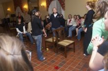 Christina Ramirez and Brittany Hibbs battle it out for first place in musical chairs at the Alpha Delta Pi Christmas party, Sunday, December 10, 2006.  Christina won.

Filename: SRM_20061210_1816027.jpg
Aperture: f/5.0
Shutter Speed: 1/100
Body: Canon EOS 20D
Lens: Canon EF-S 18-55mm f/3.5-5.6