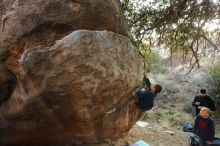 Bouldering in Hueco Tanks on 01/01/2020 with Blue Lizard Climbing and Yoga

Filename: SRM_20200101_1736440.jpg
Aperture: f/4.0
Shutter Speed: 1/250
Body: Canon EOS-1D Mark II
Lens: Canon EF 16-35mm f/2.8 L