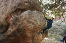 Bouldering in Hueco Tanks on 01/01/2020 with Blue Lizard Climbing and Yoga

Filename: SRM_20200101_1736500.jpg
Aperture: f/3.5
Shutter Speed: 1/250
Body: Canon EOS-1D Mark II
Lens: Canon EF 16-35mm f/2.8 L